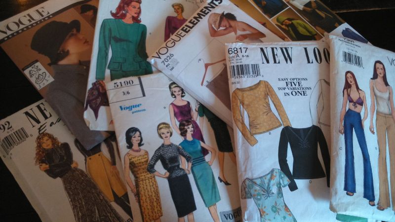 Is It Worth Making Your Own Sewing Patterns: Image of various commercial sewing patterns