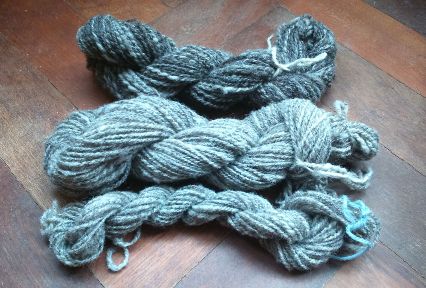 Coloured Ryeland handspun yarn