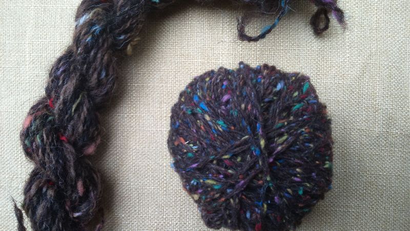 tweedy handspun yarn